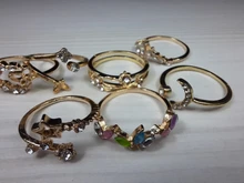 Modyle-anillos para articulaciones de diseño sencillo para mujer, conjuntos de anillos para articulaciones de Color dorado y plateado Vintage, joyería coreana