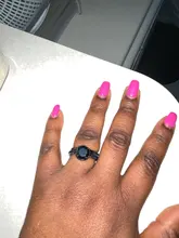 Anillo de piedra de cristal Hip Hop para mujer y hombre, conjunto de anillos de boda de oro negro de 14KT para mujer, sortija de compromiso de circón redondo con encanto