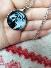 ¡Caliente! Cadena con colgante de lobo brujería Estilo nórdico para mujer, colgante de cadena con colgante de Animal