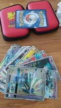Soporte para tarjetas de Pokémon, funda rígida para tarjetas de Pokémon Pikachu Eevee Gengar, de 50 capacidad, Gx MEGA