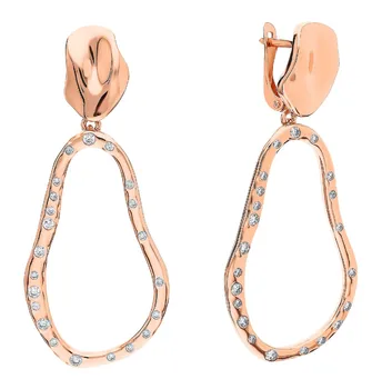 Silver earrings with cubic zirconia sunlight sample 925 
Silver earrings with cubic zirconia sunlight sample 925