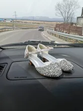 ULKNN-Sandalias con purpurina para niñas, zapatos de tacón alto para niñas, sandalias de cristal para actuaciones, zapatos de princesa para bebés