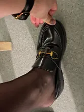 Zapatos de cuero pequeños de estilo británico para mujer, mocasines con plataforma y hebilla de abeja, novedad de Otoño de 2021