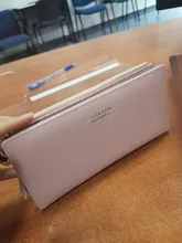 Cartera con borlas para Mujer, billetera largo lindo de cuero con borlas, monedero con cremallera, 2020