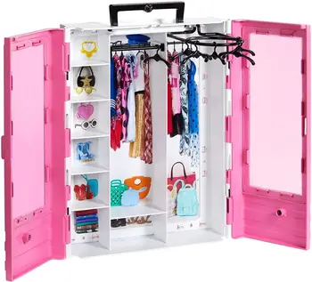 Fashion cabinet with clothes for dolls Barbie
Fashion cabinet with clothes for dolls Barbie