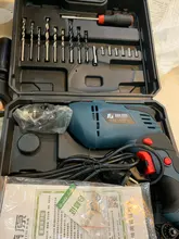 FUJIWARA-taladro de impacto eléctrico de 710W, 220V, 50HZ, 18/38/68 juegos, martillo de mano para el hogar, perforación de pared, taladro para carpintería