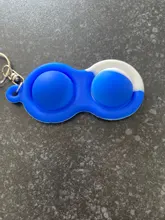 92 Color Simple Dimple Fidget juguete Pops-pequeño alivio de estrés llavero colgante empujar burbujas autismo Necesidades Especiales juguetes para niños adultos