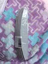 Lima de uñas profesional, lija de media luna, pulido de uñas, herramientas de cuidado de manicura, 100/180