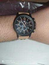 Reloj analógico de cuarzo con fecha de Cuero militar para hombre, pulsera de reloj resistente al agua masculino, regalos decoración fiesta