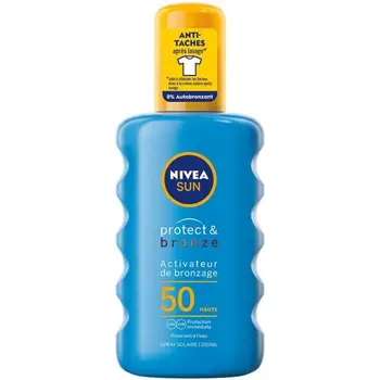NIVEA SUN Spray Patronizing bronzer activator and bronze SPF 50 
NIVEA SUN Spray Patronizing bronzer activator and bronze SPF 50