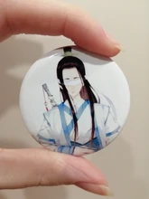 Bolsa de Metal de dibujos animados, broche de placa con pantalla de Anime, Mo Bao Zu Shi, regalo de colección