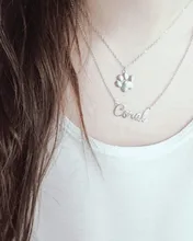 Cadena con colgante plata de primera ley nombre personalizado para mujer, collar, gargantilla, plata esterlina 925, placa personalizable, letras, regalo de navidad para novia