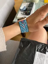 Correa de nailon elástico para Apple Watch, banda Bohemia de 42mm, 44mm, 38mm y 40mm para iwatch 6 SE 5 4 3