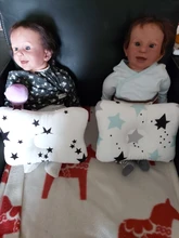 Muslinife-cojín de protección para la cabeza para niños y recién nacidos, almohada de algodón con estampado Animal, posicionador de sueño, envío directo