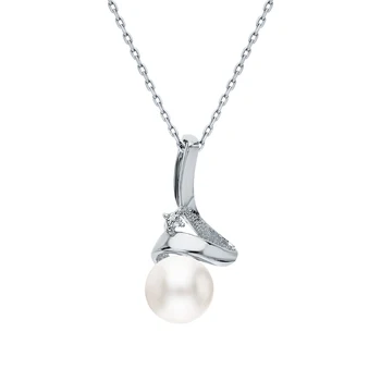 Silver Pendant with cultured pearls and cubic zirconia sunlight sample 925
Silver Pendant with cultured pearls and cubic zirconia sunlight sample 925
