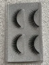 HBZGTLAD-2 pares de pestañas postizas naturales, maquillaje largo 3d de visón, extensiones de pestañas de vizón