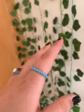 Anillo de estilo bohemio creativo para mujer, sortija hecha a mano con cuentas, accesorios de joyería para niña y mujer, 1 ud.