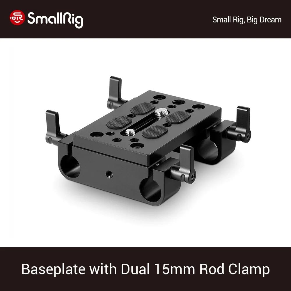 SmallRig Dslr Camera Mounting Plate Baseplate with Dual 15mm Rod Clamp Railblock Support Quick Release Tripod Mount Plate - 1775
SmallRig Dslr Camera Mounting Plate Baseplate with Dual 15mm Rod Clamp Railblock Support Quick Release Tripod Mount Plate - 1775