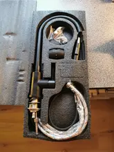 Gold Kitchen Faucet Brushed Crane Pull-Out Cold-Mixer Single-Handle Rotatble Hot 360