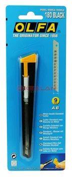 Olfa ol-180-black universal knife with retractable blade (black), metal case, auto lock
Olfa ol-180-black universal knife with retractable blade (black), metal case, auto lock