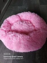 Round Dog Bed Washable long plush Dog Kennel Cat House Super Soft Cotton Mats Sofa For