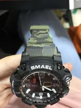SMAEL-Reloj deportivo de cuarzo para hombre, cronógrafo analógico de estilo militar y a la moda, código 1545