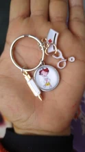 ¿La enfermera nueva jeringa médica estetoscopio llavero de imagen de Día de Acción de Gracias regalo llavero adecuado para las enfermeras y los médicos?