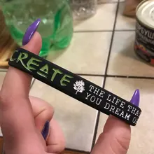 Pulsera de goma de silicona inspiradora The Road to Dreams, brazalete de banda elástica, regalo Punk