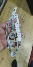 Pulsera de cuero con diamantes de imitación para mujer, de estilo elegante reloj de pulsera femenino, delicado y a la moda, color blanco