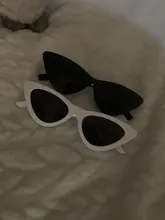 Moda lindo Sexy señoras ojo de gato gafas de sol de las mujeres Vintage Retro pequeño Triangular Cateye gafas Mujer al aire libre gafas