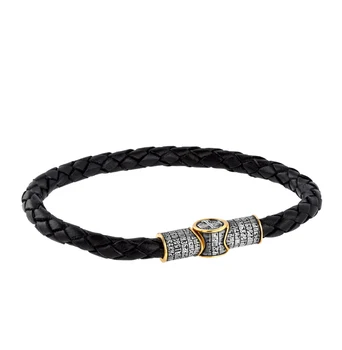 Leather bracelet with silver insert sunlight sample 925
Leather bracelet with silver insert sunlight sample 925