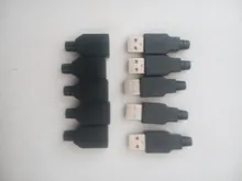 10 Uds. De conector de enchufe USB 2,0 tipo A macho y hembra, 4 pines, con cubierta de plástico negro, Kits de bricolaje