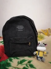 Mochila de pana # H40 para mujer, bolso escolar Vintage de tejido suave a rayas para chicas adolescentes