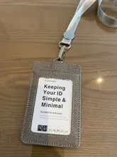 Porta tarjetas de identificación para estudiante y enfermera, correa de cuero para el cuello, alta calidad, 3 bolsillos, insignia, 2020