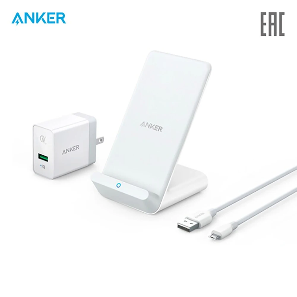 Беспроводное зарядное устройство Anker PowerWave 7.5 Stand Quick Charge 3.0 | Электроника