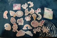 46 unids/pack unicornio de la suerte de bala revista pegatinas de adhesivo pegatinas de decoración DIY pegatinas de papelería para diario