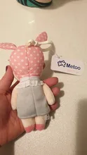 Metoo-muñecos de peluche de animales para niños y niñas, Mini llavero Kawaii con colgante de conejo Angela