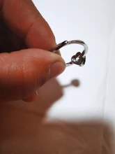 2 unids/set ajustable-corazón en forma de carta de cobre Chapado en plata 30% Cristal, anillo de los hombres de la joyería de las mujeres al por mayor Dropshipping. Exclusivo.