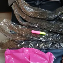 Trenzas de ganchillo para mujer, cabello sintético de color negro, ombré, marrón, senegalés, 30 hebras