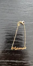 RIR de acero inoxidable mamá pulsera de enlace de cadena de oro pulsera regalo para el Día DE LA Madre nueva mamá regalos