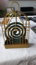 Soporte de la bobina del Mosquito para decoración del hogar, soporte de la bobina del Mosquito con forma de jaula de pájaro de estilo nórdico, repelente de mosquitos de hierro para día de verano