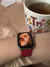 Correa de silicona para Apple watch 6, 44mm, 40mm, serie 5, 4, 3, 2 SE, accesorios, correa de Patrón de tejido, pulsera iWatch de 42mm y 38mm