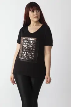 Sans Textile Women Copper Sequin Detailed Bluz 65 N15962 
Sans Textile Women Copper Sequin Detailed Bluz 65 N15962