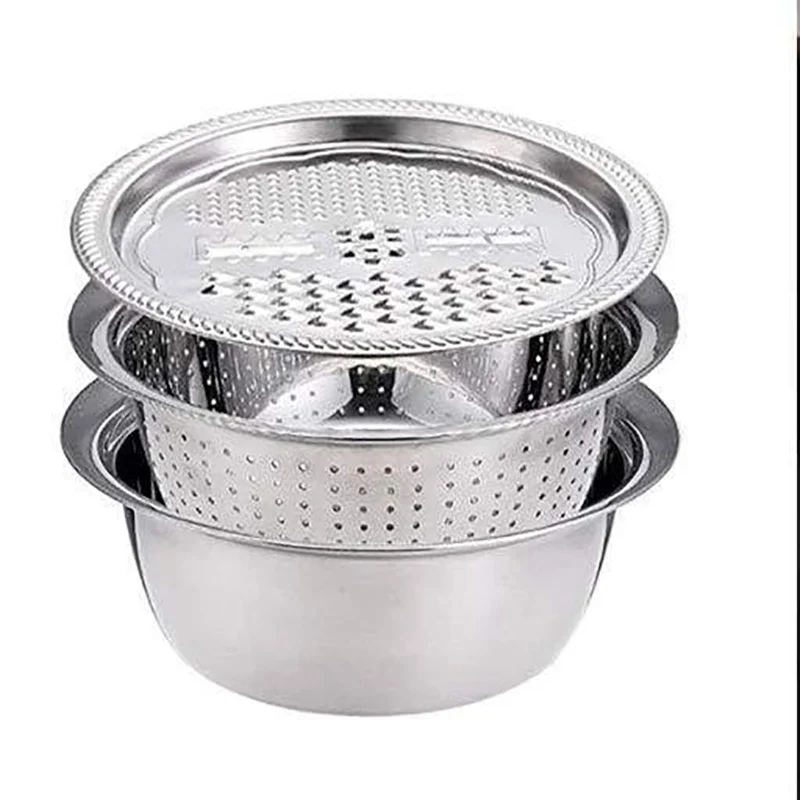 3PCS/Set Multifunctional Stainless Steel Vegetables Fruits Basin Kitchen Utensils Accessories Tools Colanders Strainers Cookware
3PCS/Set Multifunctional Stainless Steel Vegetables Fruits Basin Kitchen Utensils Accessories Tools Colanders Strainers Cookware