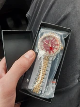 ALLICEONYOU-relojes de circonia cúbica, pulsera de diamantes de alta calidad, de acero inoxidable, Color oro nuevo y plateado, a la moda, Hip Hop, para regalo