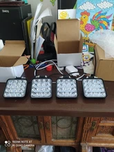 OKEEN Mini 16LED 27W 48W LED Work Light Bar Square Spotlight 12V 24V Offroad LED Light