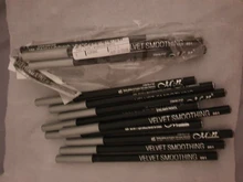 Perfilador de ojos portátil de larga duración, Lápiz Delineador de ojos resistente al agua, color negro, suave, fácil de maquillar, alta calidad, 12 unids/lote