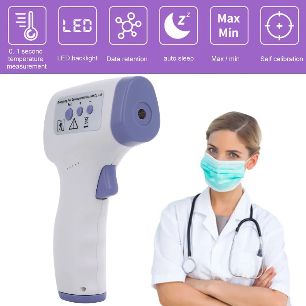 CE/ISO/ROHS Certificated Precision Forehead Thermometer Non Contact Infrared Thermometer Digital Temperaturer Measure Tool
CE/ISO/ROHS Certificated Precision Forehead Thermometer Non Contact Infrared Thermometer Digital Temperaturer Measure Tool