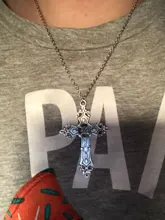 Collar de cadena con dije de Cruz para hombres y mujeres, Gargantilla gruesa, regalo de joyería