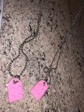 Collar de cadena con colgante de corazón de amor para hombre y mujer, 2 uds., regalo de San Valentín, 2021